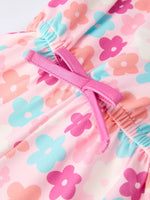 Rylee Faith Designs Girl Colorful Floral Ruffle Sling Flared Jumpsuit - 