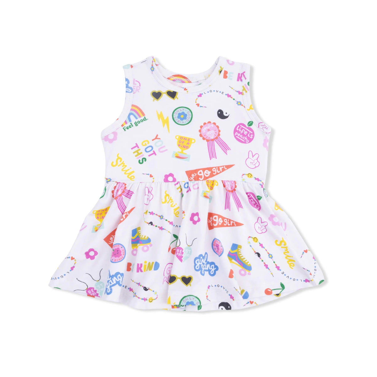 Angel Dear Girl Power - Peplum Tank Top and Bike Short - 