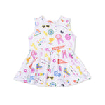 Angel Dear Girl Power - Peplum Tank Top and Bike Short - 