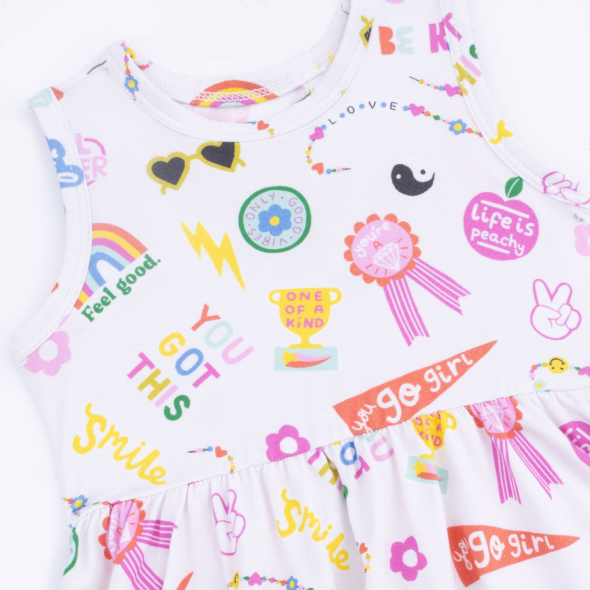 Angel Dear Girl Power - Peplum Tank Top and Bike ShortEveretts Place
