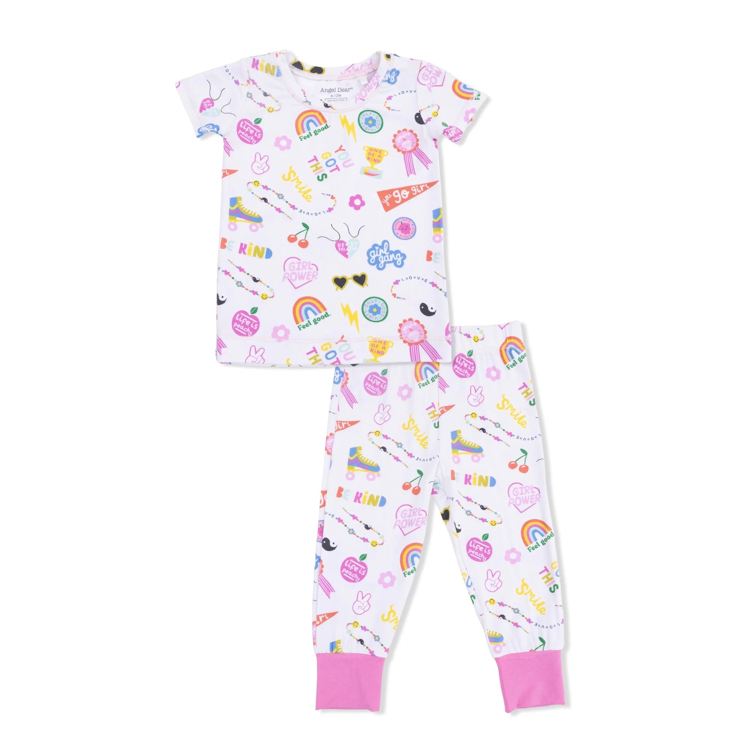 Angel Dear Girl Power - Short Sleeve Loungewear Set - 