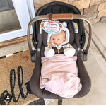 Three Little Tots Girl Zig Zag Please Don't Touch My Baby Car Seat Sign Tag - 