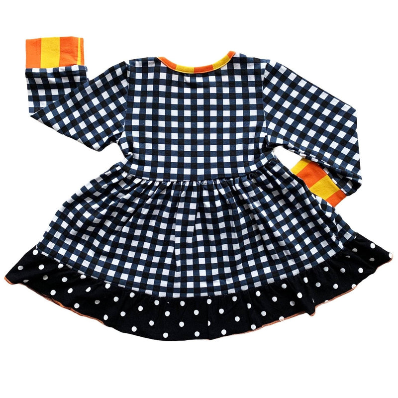 Girls Autumn Black and White Gingham Dress & Leggings Outfit - Everetts Place: Online Boutique - Kid's Clothing