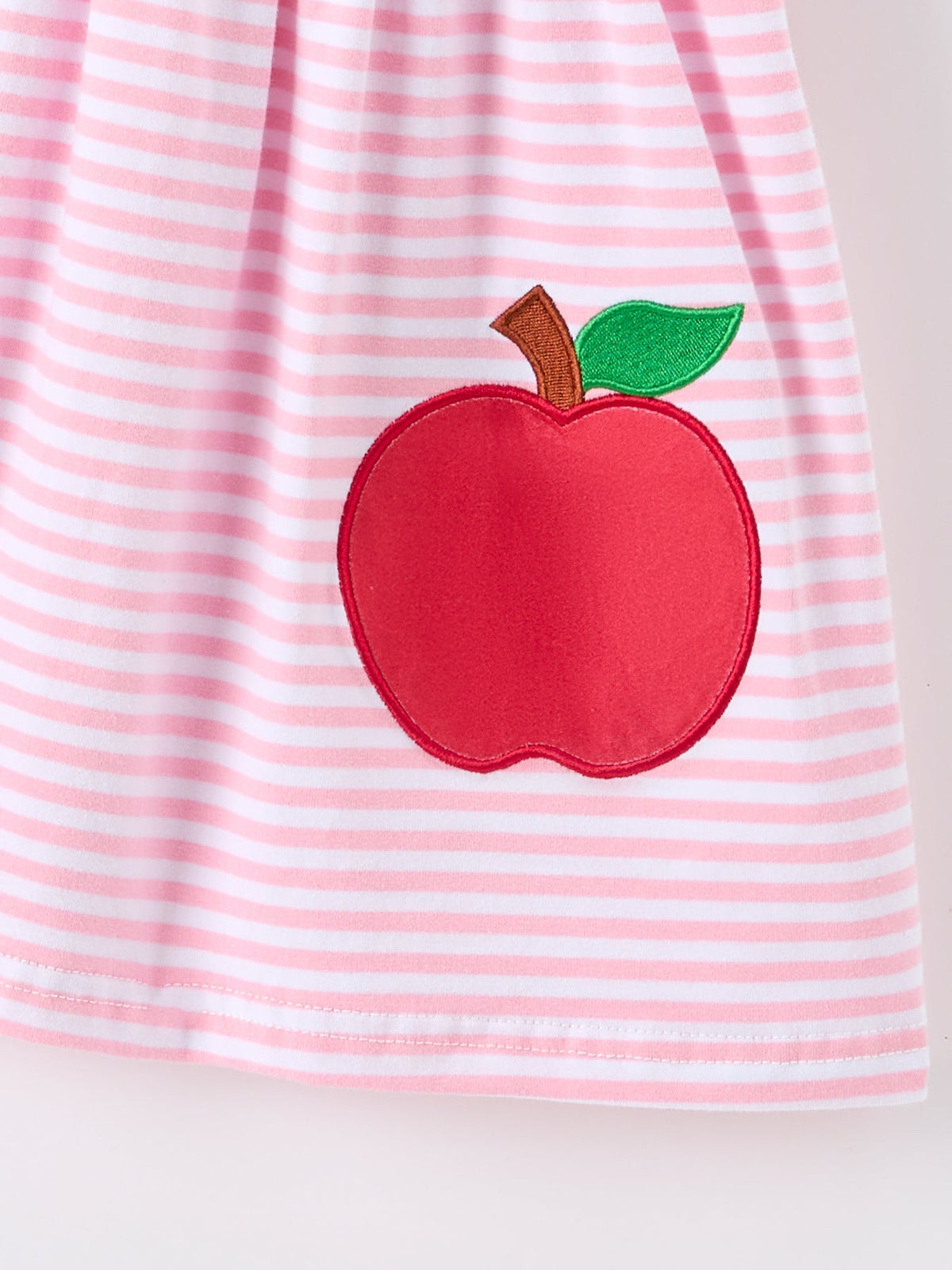Rylee Faith Designs Girls Back To School Apple Applique Twirl Dress Ruffle Petal CollarEveretts Place