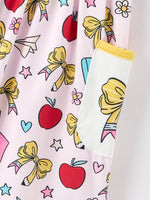 Rylee Faith Designs Girls Back To School Apple Bow Pocket Twirl DressEveretts Place