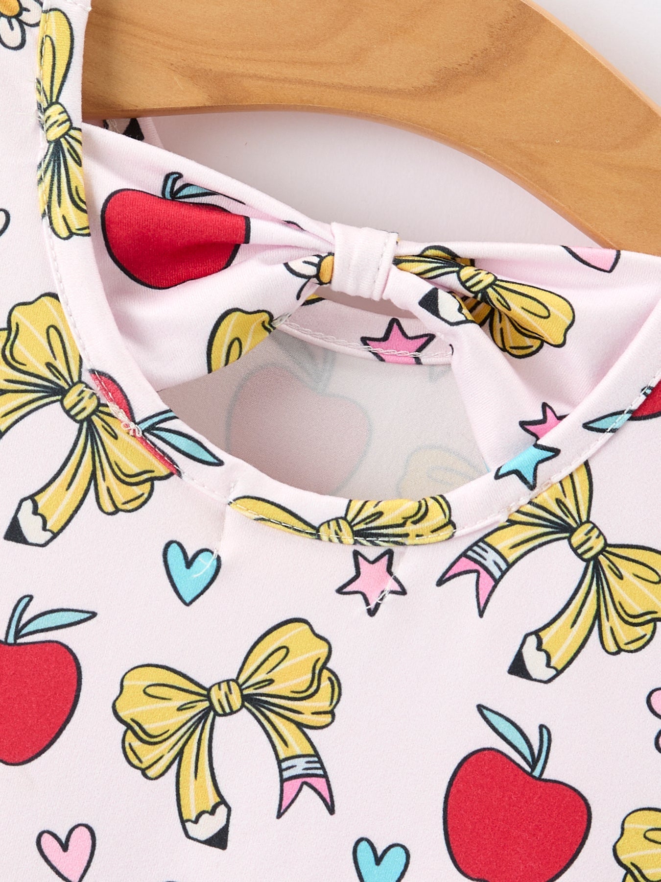 Rylee Faith Designs Girls Back To School Apple Bow Pocket Twirl DressEveretts Place