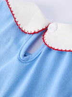Rylee Faith Designs Girls Back To School Apple Outfit Set Bow Ruffle Petal CollarEveretts Place
