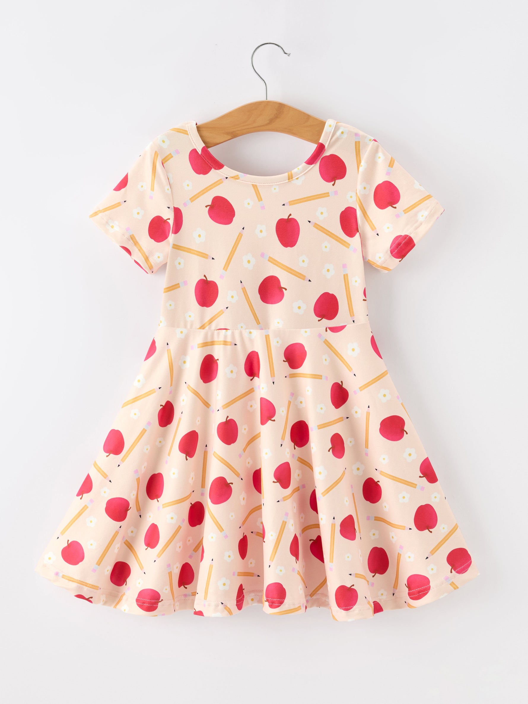 Rylee Faith Designs Girls Back To School Apple Pencil Twirl DressEveretts Place