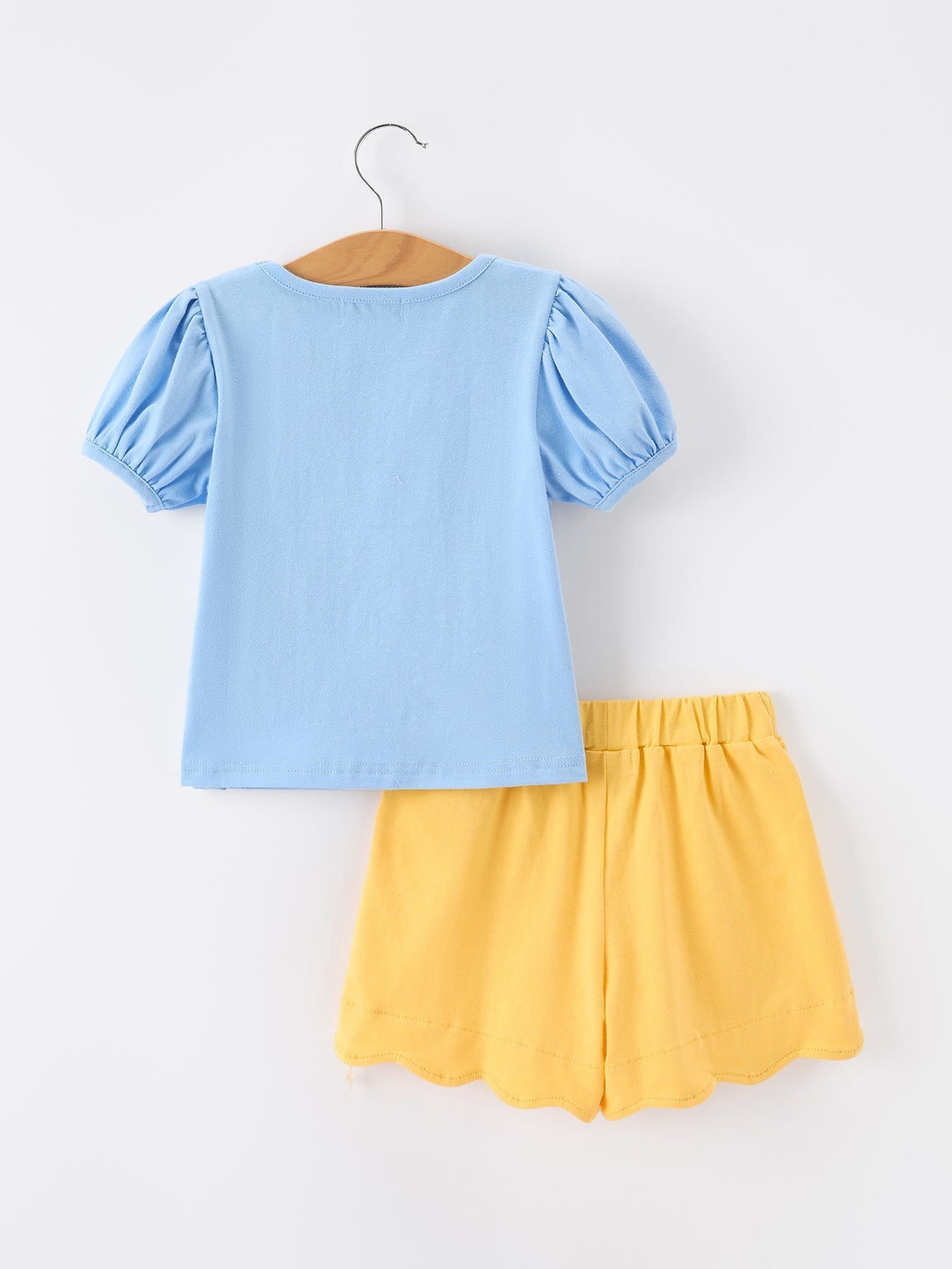 Rylee Faith Designs Girls Back To School Crayon Applique Top Shorts SetEveretts Place