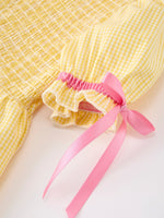 Rylee Faith Designs Girls Back To School Pencil Twirl Yellow Dress Bow Applique SmockedEveretts Place