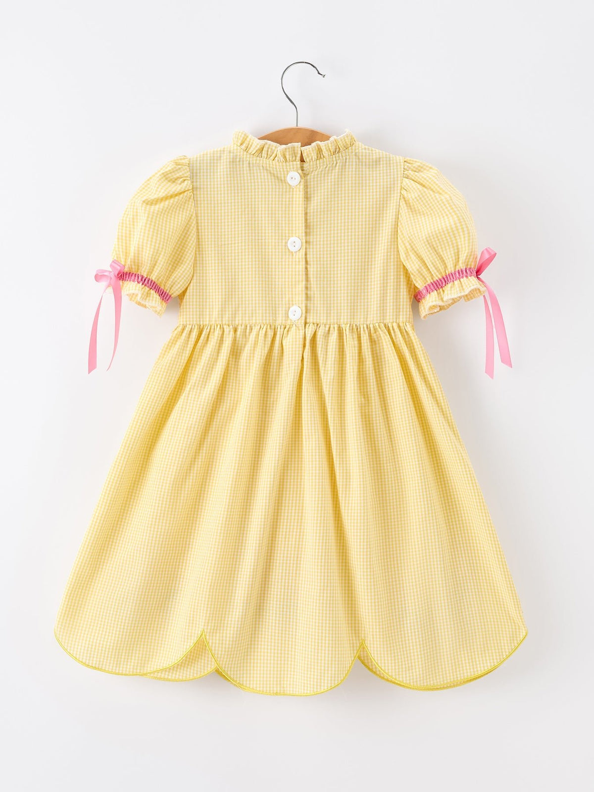 Rylee Faith Designs Girls Back To School Pencil Twirl Yellow Dress Bow Applique SmockedEveretts Place