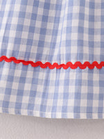 Rylee Faith Designs Girls Back to School Smocking Pencil Apple Embroidered Plaid DressEveretts Place