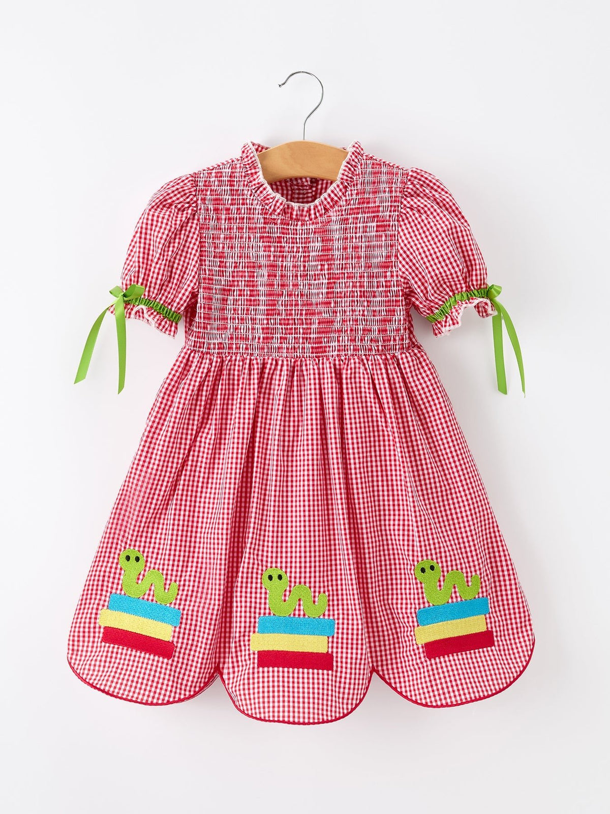 Rylee Faith Designs Girls Back To School Worm Plaid Twirl Dress SmockedEveretts Place