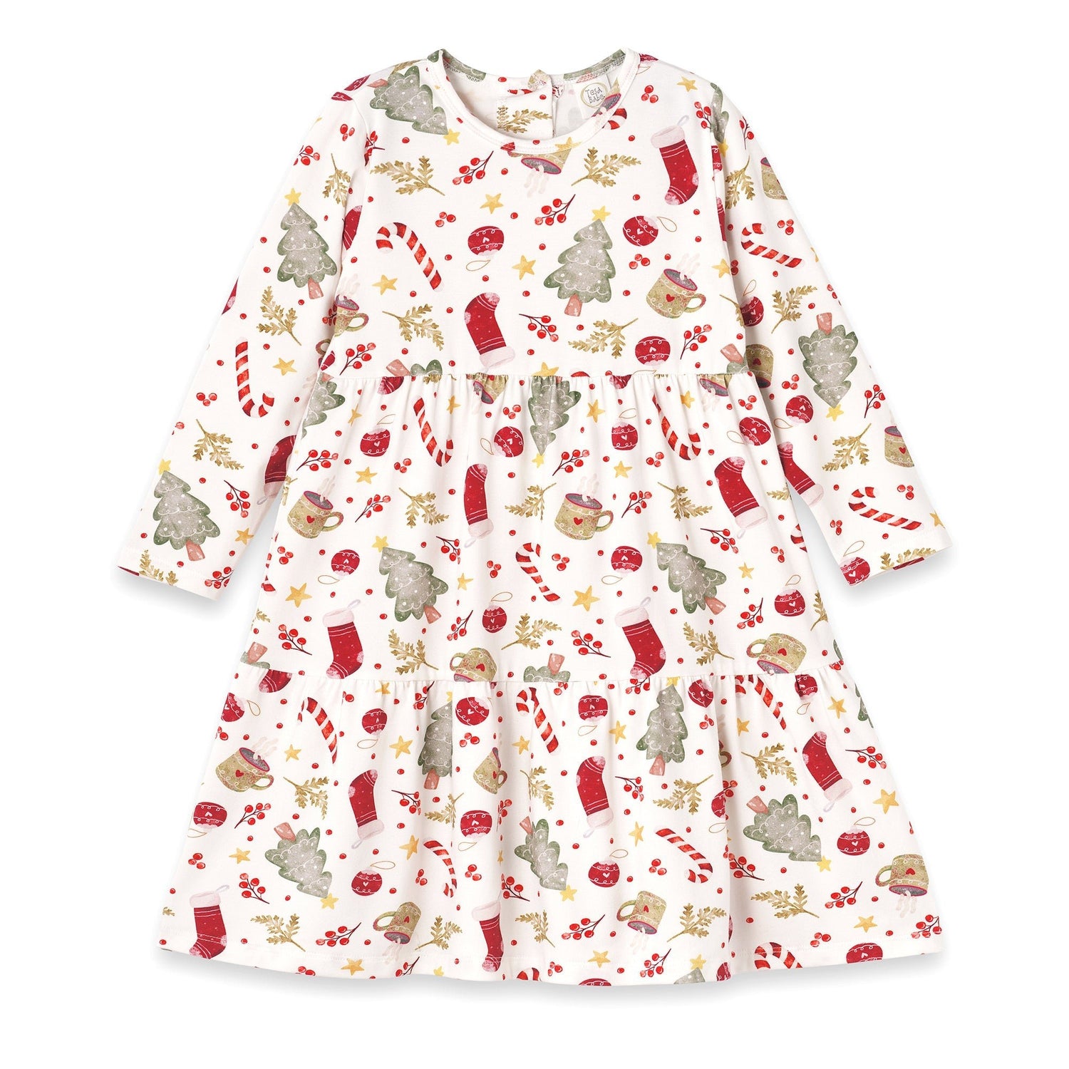 Tesa Babe Girls’ Christmas Dress – Bamboo Holiday Tiered Twirl DressEveretts Place