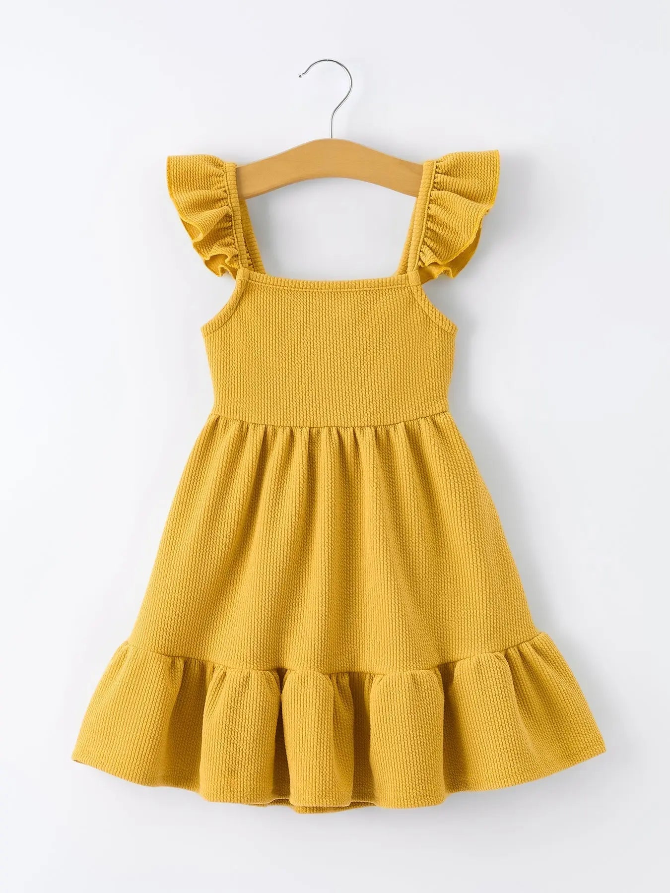 Rylee Faith Designs Girls Daisy and Mustard Yellow Dress 2 - piece Set - 