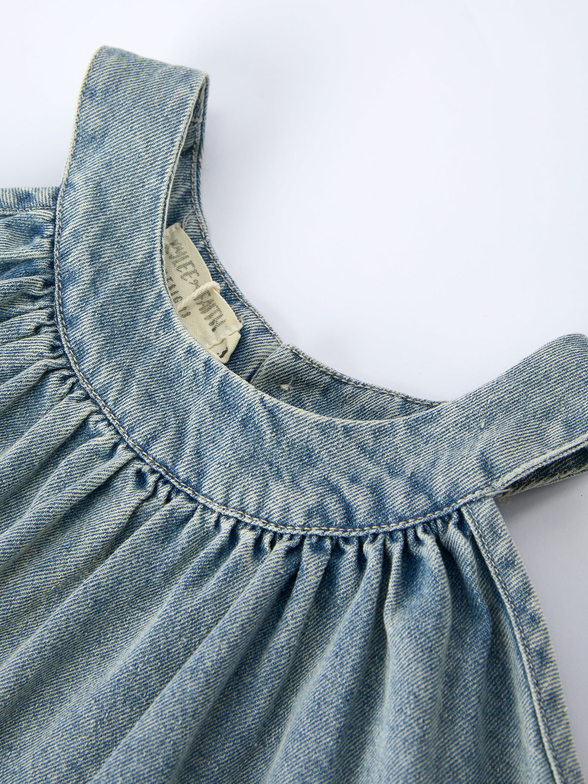 Rylee Faith Designs Girls Denim Ruffle Trim A - Line DressEveretts Place