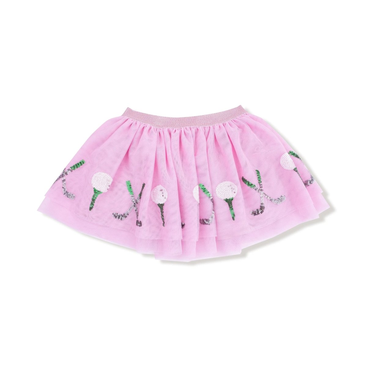 Angel Dear Girls Golf Tutu Skirt With Sparkly Sequin Balls And Clubs - Everetts Place Boutique - 