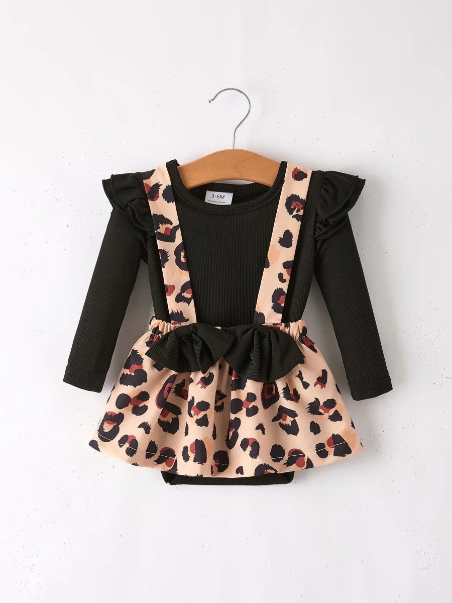 Rylee Faith Designs Girls Leopard Romper Set of 6 Stylish Pieces in One Package - Everetts Place Boutique - 