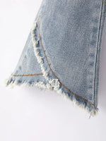 Rylee Faith Designs Girls Light Blue Denim Bell Bottom Jeans Pants - 