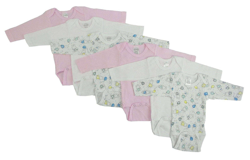 Girls Long Sleeve Printed Onesie Variety 6 Pack - Everetts Place: Online Boutique - Parenthood & Accessories