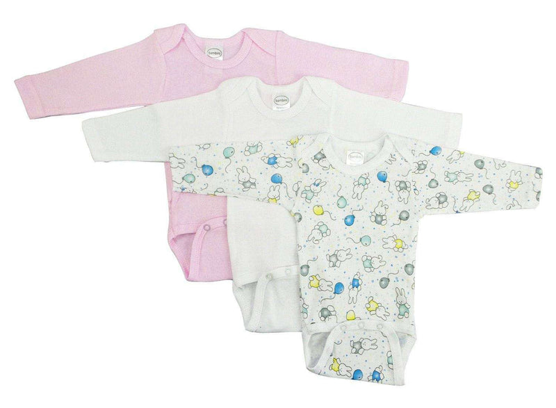 Girls Long Sleeve Printed Onesie Variety Pack - Everetts Place: Online Boutique - Baby Clothing