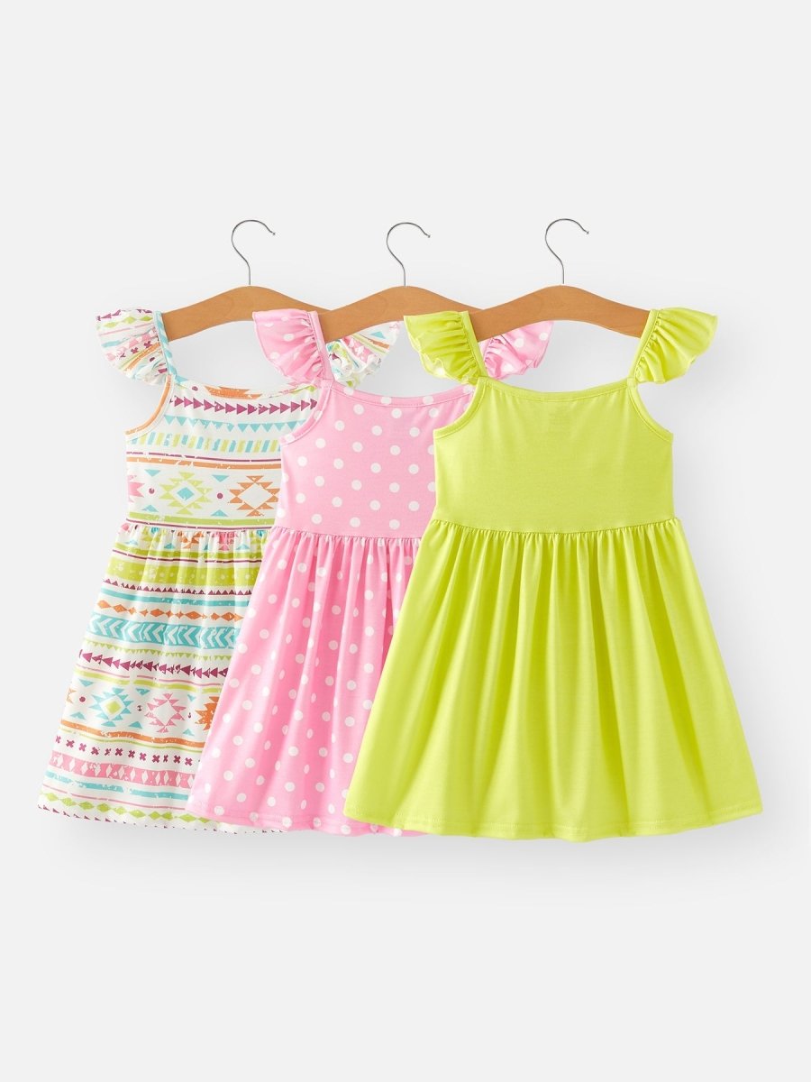 Rylee Faith Designs Girls Milk Silk Dress 3 - piece Set - 
