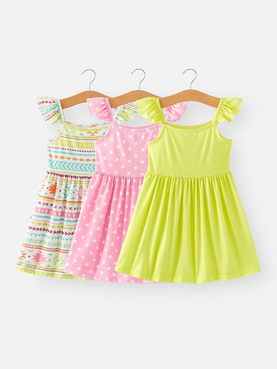 Rylee Faith Designs Girls Milk Silk Dress 3 - piece Set - 