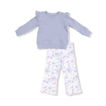 Angel Dear Girls Outfit - Ruffle Shoulder Shirt And Flare Pant Set Outfit - Everetts Place Boutique - 