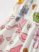 Rylee Faith Designs Girls Pink Bow Suspender Jumpsuit for Kids - 