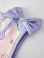 Rylee Faith Designs Girls Purple Bow Sleeveless Vest Top and Shorts Set - Everetts Place Boutique - 