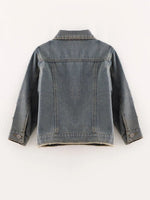 Rylee Faith Designs Girls Sequins Denim Jacket Stylish Versatile Top Coat - 