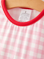 Rylee Faith Designs Girls Valentine's Day Heart Applique Plaid Outfits Set - 