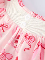 Rylee Faith Designs Girls' Valentine's Day Heart Bow Embroidered Baby Romper - 