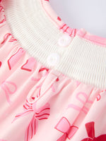 Rylee Faith Designs Girls' Valentine's Day Heart Bow Embroidered Dress - 