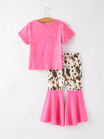 Rylee Faith Designs Girls Western Flora Leopard Print Six Piece Set Outfit - Everetts Place Boutique - 