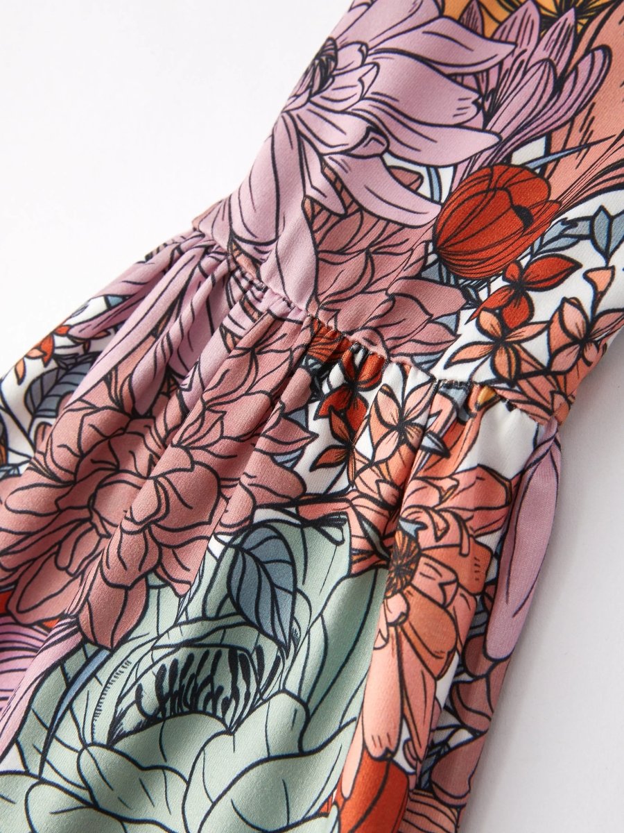 Rylee Faith Designs Girls Western Flora Leopard Print Six Piece Set Outfit - Everetts Place Boutique - 