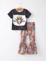 Rylee Faith Designs Girls Western Flora Leopard Print Six Piece Set Outfit - Everetts Place Boutique - 