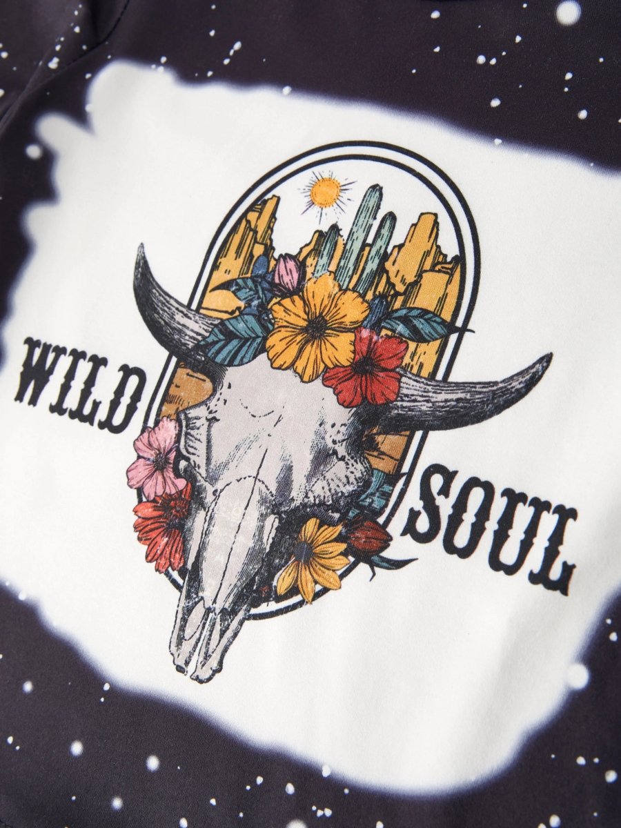 Rylee Faith Designs Girls Western Flora Leopard Print Six Piece Set Outfit - Everetts Place Boutique - 