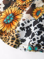 Rylee Faith Designs Girls Western Flora Leopard Print Six Piece Set Outfit - Everetts Place Boutique - 