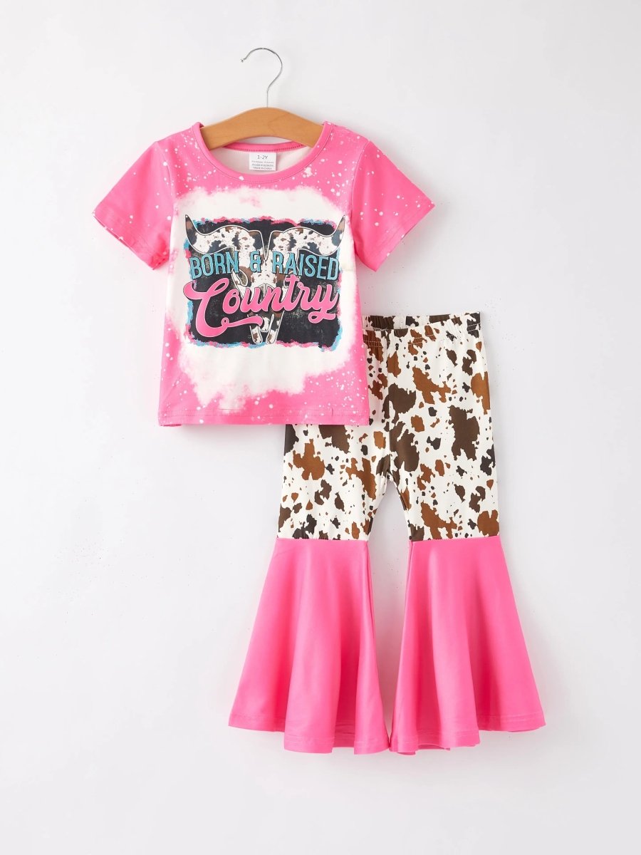 Rylee Faith Designs Girls Western Flora Leopard Print Six Piece Set Outfit - Everetts Place Boutique - 