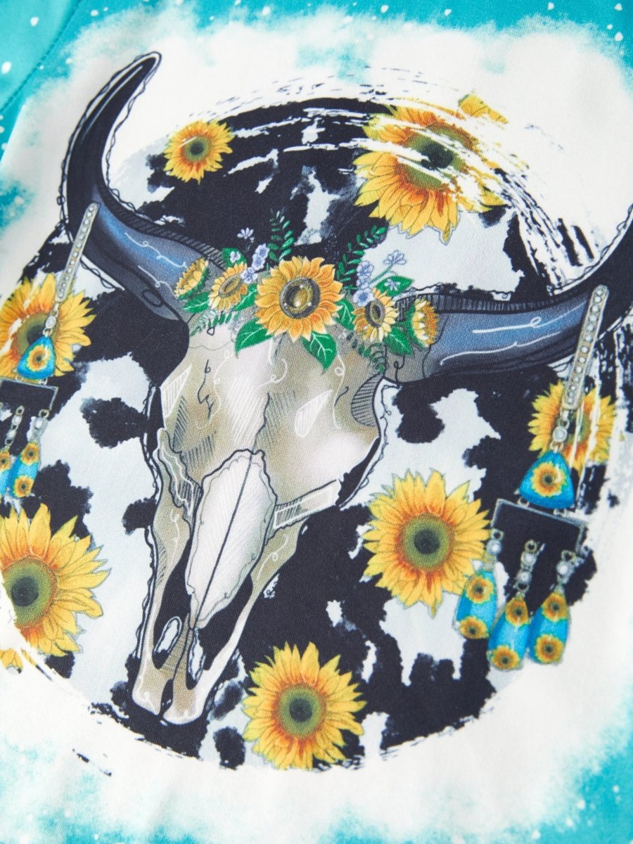 Rylee Faith Designs Girls Western Flora Leopard Print Six Piece Set Outfit - Everetts Place Boutique - 