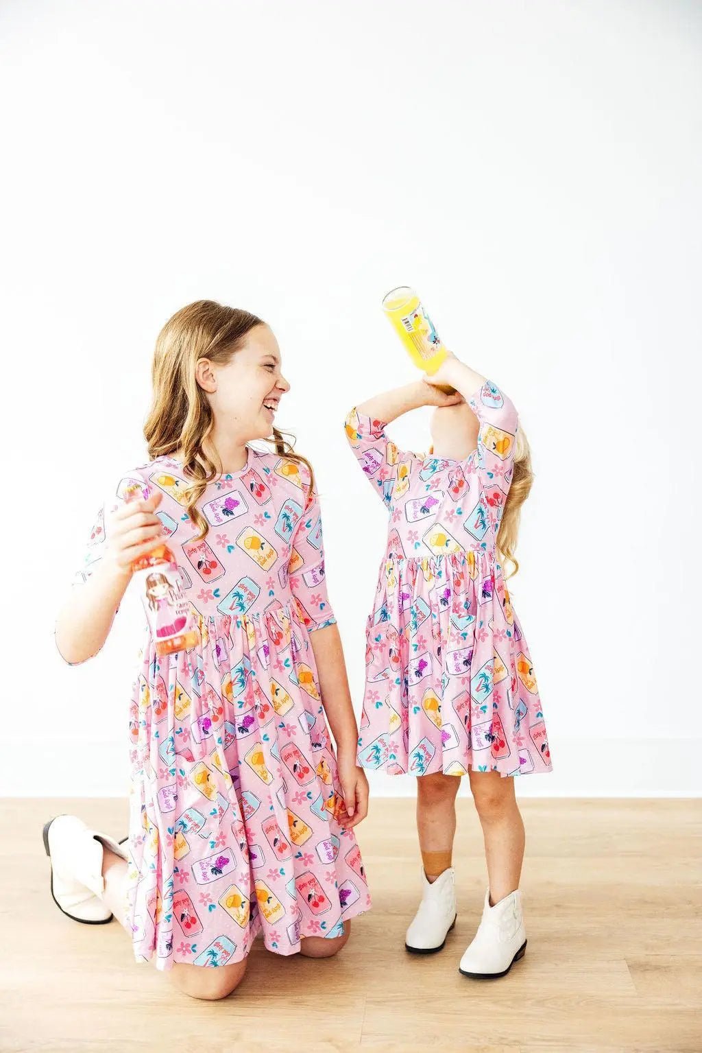 Mila & Rose ® Girly Pop 3/4 Sleeve Pocket Twirl Dress - 