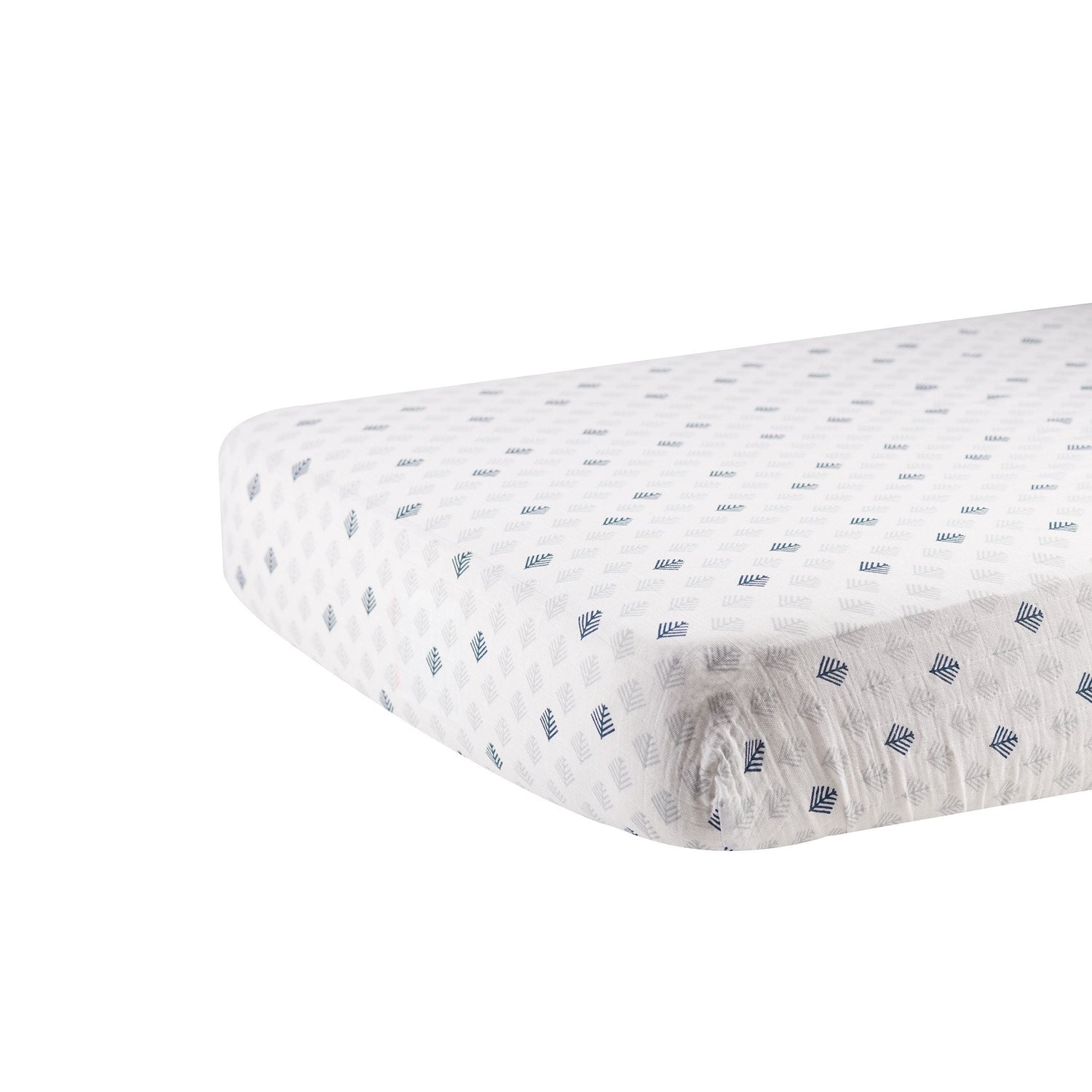Newcastle Classics Glacier Branch Cotton Muslin Crib Sheet for Standard Mattresses 28x52 Inches - Furniture > Baby & Toddler Furniture > Crib & Toddler Bed Accessories Cotton Crib Sheet