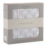 Newcastle Classics Glacier Grey Plaid Cotton Muslin Crib Sheet for Comfortable Baby Sleep - Furniture > Baby & Toddler Furniture > Crib & Toddler Bed Accessories Cotton Crib Sheet