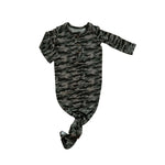 Harp Angel Boutique Comfortable Bamboo Baby Gown with Camo Design for Newborns - Apparel & Accessories > Clothing > Baby & Toddler Clothing > Baby One-Pieces Knotted Gowns