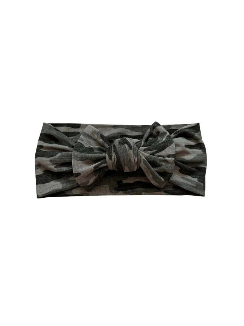 Going Home Outfit Knotted Bamboo Baby Gown Camo for Comfort.