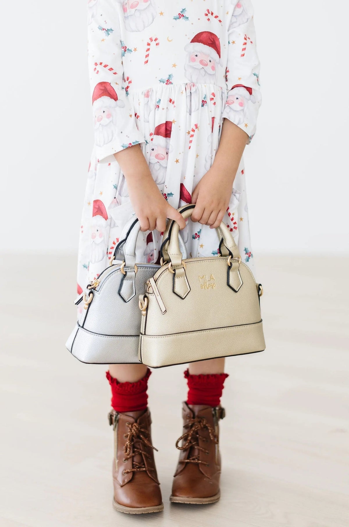 Mila & Rose ® Gold Metallic Girl's Crossbody Purse - 