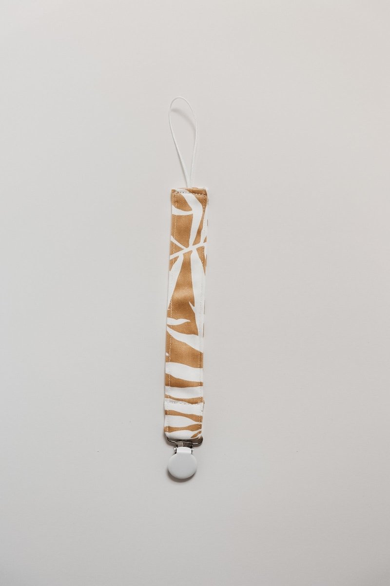 Little Mae & Co Gold Palm Pacifier Clip Baby Accessory With Modern Print - Everetts Place Boutique - 