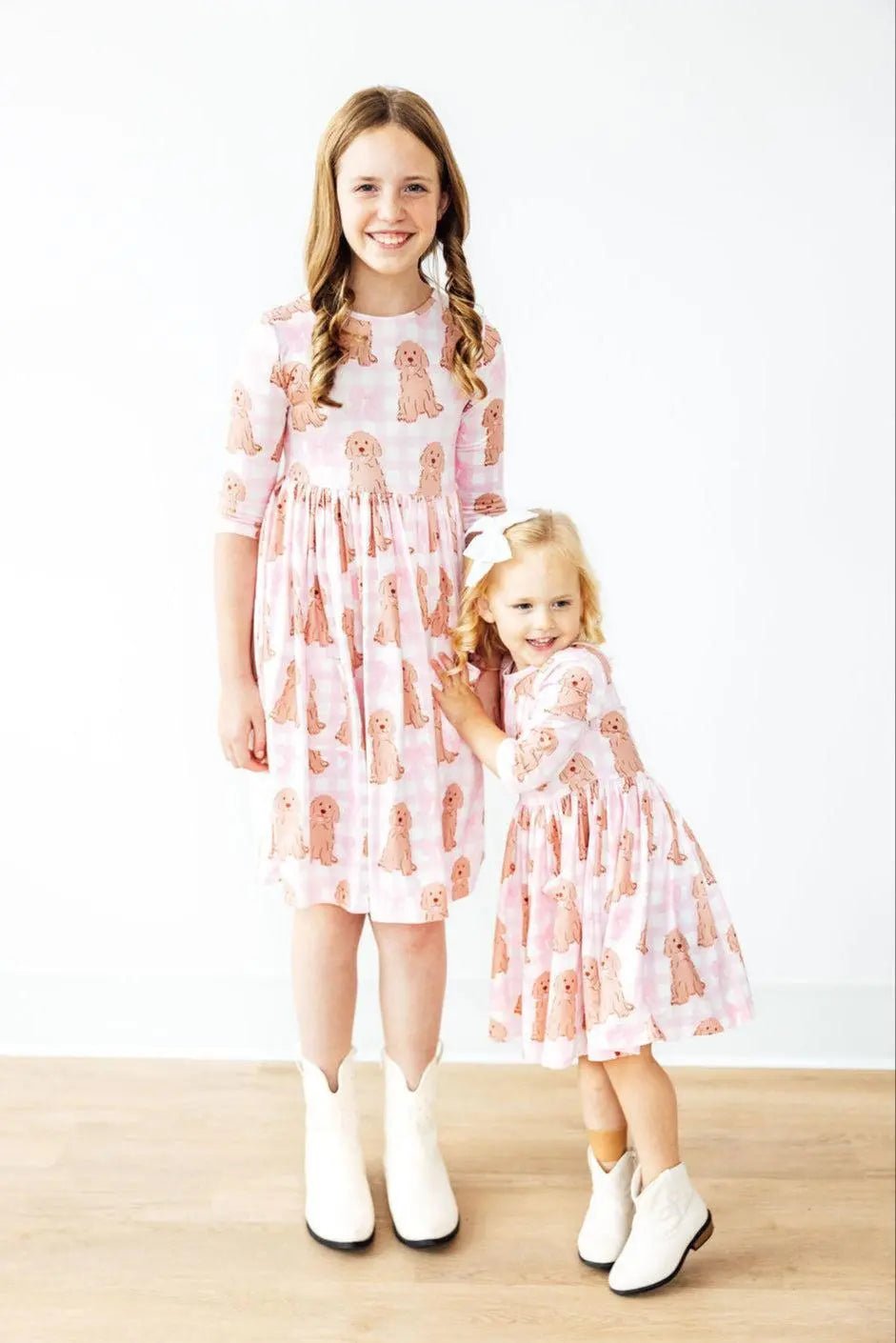 Mila & Rose ® Goldendoodle 3/4 Sleeve Pocket Twirl Dress - 