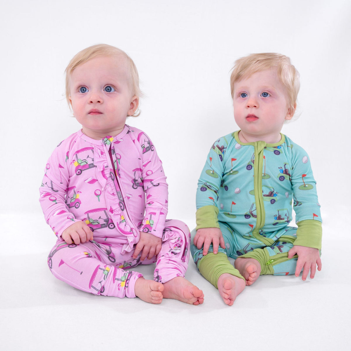 LollyBanks Golf A Round Zipper One Piece Pajama